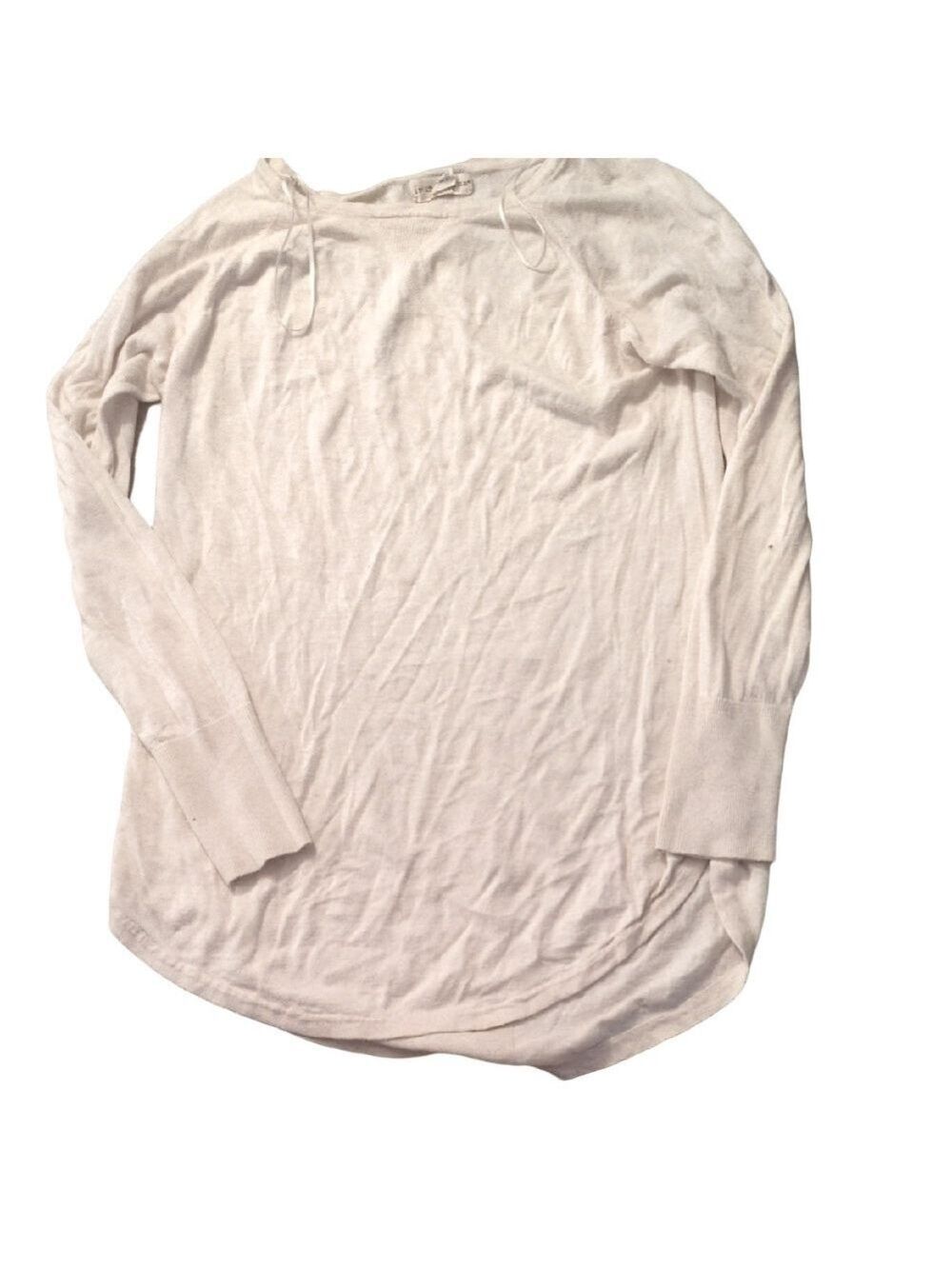 If It Were Me Cream Rayon Blend Long Sleeve Tunic Top Size XL
